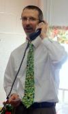 Guy in Green Tie Talking on Phone