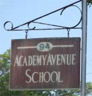 Academy Avenue School Sign