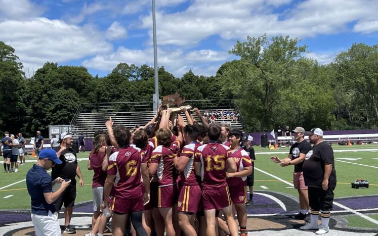 boys rugby wins state championship at Curry College